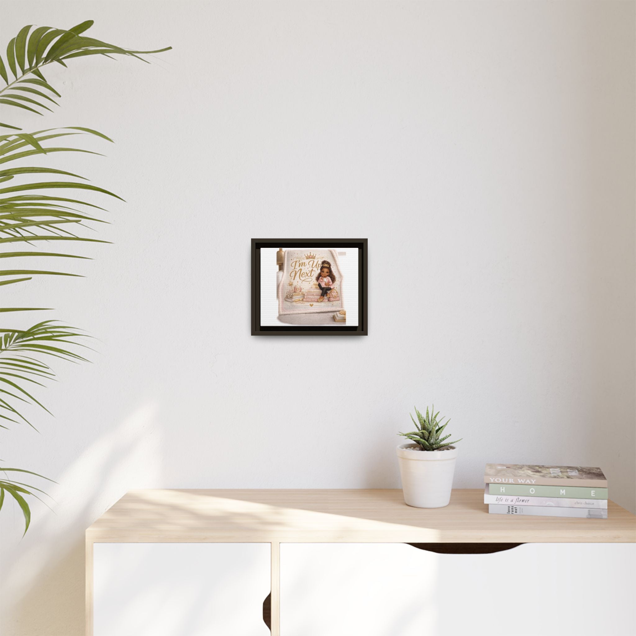 Framed Canvas Art — "I'm Up Next" Inspirational Girl Wall Print